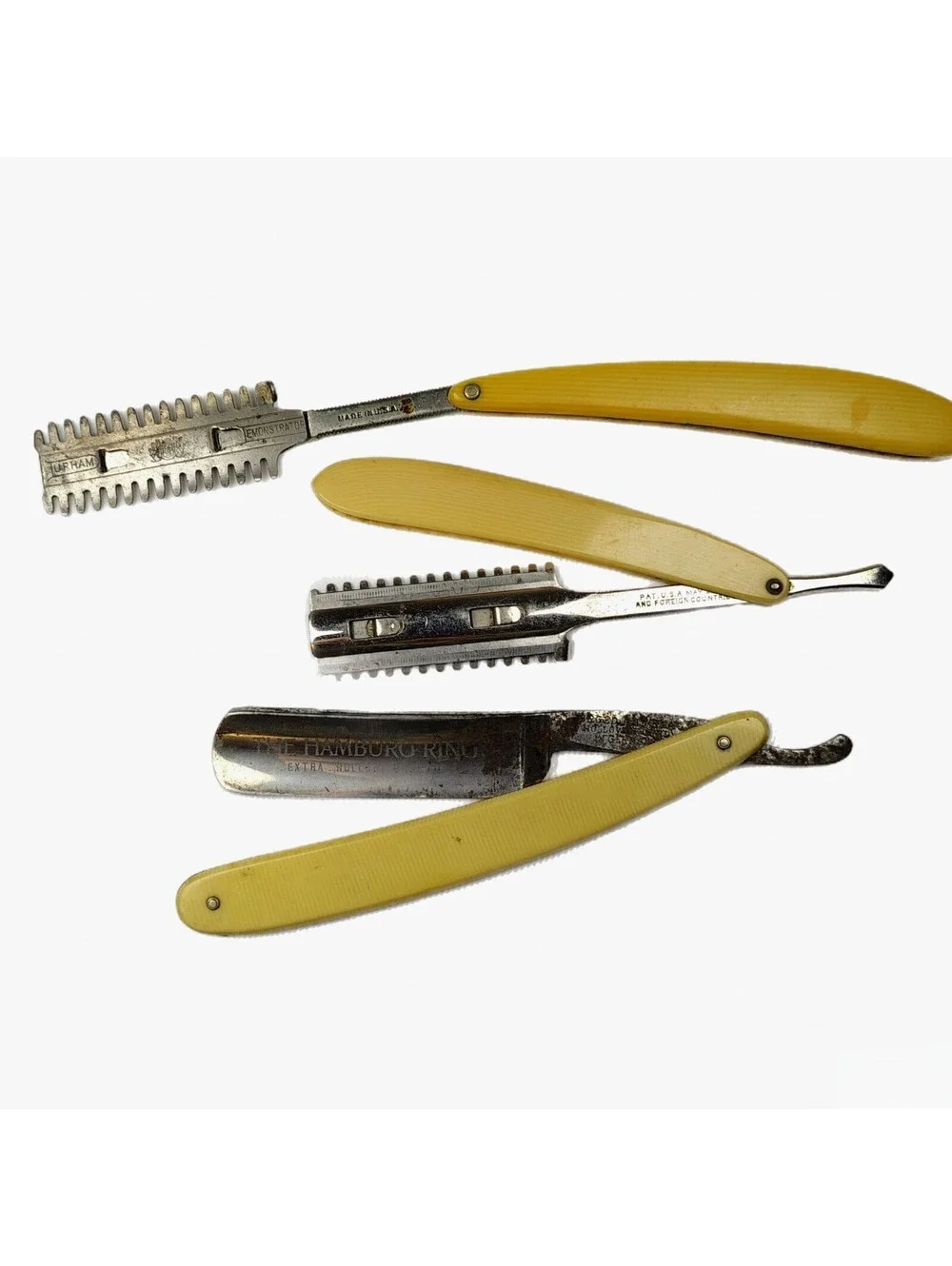 Vintage Durham Duplex Straight Razors with Original Cases